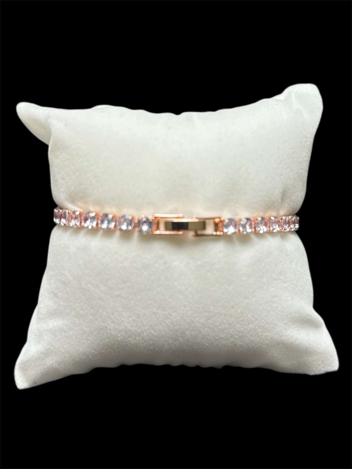 Pulsera Tenis 3 mm Rosa Plata All In Men Joyeria