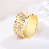 Foxanry 925 Stamp Wide Rings for Women INS Fashion Elegant Sweet Creative Flowers Design Party Jewelry Birthday Gifts