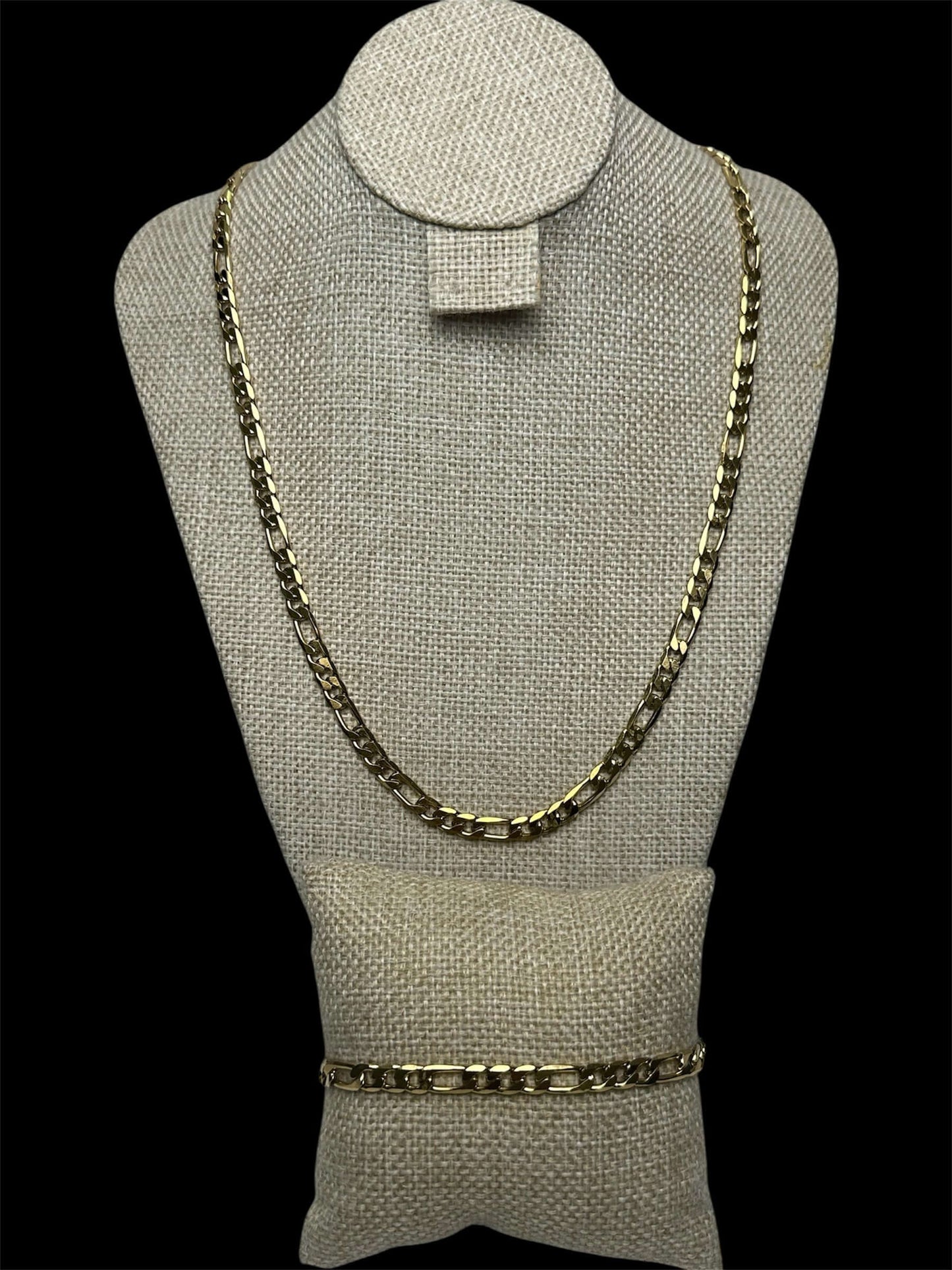 Set Dorado Tipo Crtr Plano 5 mm All In Men Joyeria