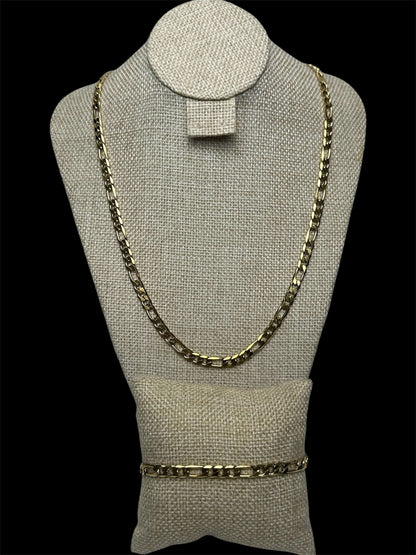 Set Dorado Tipo Crtr Plano 5 mm All In Men Joyeria