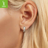 Silver Charm Original Romantic Lace Lace Ear Buckle Earrings Gentle Girl Heart s925 Pure Silver Earrings Earrings Earrings