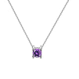 Bulletproof Surrounding SUGA Min Yuqi Same Necklace Purple Rhinestone Temperament Simple Sweater Chain Clavicle Box Chain