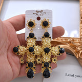 Explosive Earrings Retro Baroque Cross Earrings Personality Exaggerated Fashion Earrings