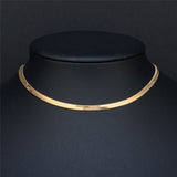 Simple Luxury Snake Choker Necklace Women Fashion Jewelry  Gold Silver Chocker Flat Necklaces cadenas mujer