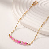 Simple and exquisite chain natural stone bead bracelet for women