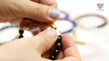 New Natural Stone Wishing Bracelet Tiger Eye Stone Lapis lazuli Stainless Steel Round Tube Knob Hand Chain with Wishing Paper