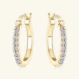 925 Sterling Silver Moissanite Huggie Earrings