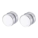 Men's Magnetic Disc Earrings, Punk Fake Ear Studs Jewelry
