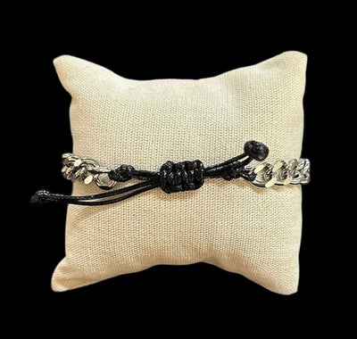 Pulsera Cubana Plata 6 mm Ajustable All In Men Joyeria