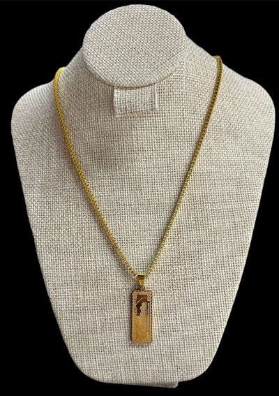 Cadena Dorada con Dije Billete 100 Dls All In Men Joyeria