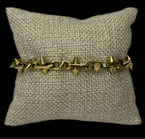 Pulsera Picos Acero Dorada All In Men Joyeria