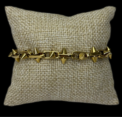 Pulsera Picos Acero Dorada All In Men Joyeria