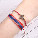 Fashion Handmade Braided Rope Bracelet Never Fade Gold Color Charm Bracelet for Women Adjustable Rope Resin Charm Jewelry