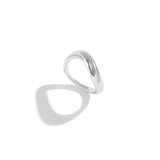 Baroque Round Irregular Curved Ring Ring Smooth Plain Ring Female Ring