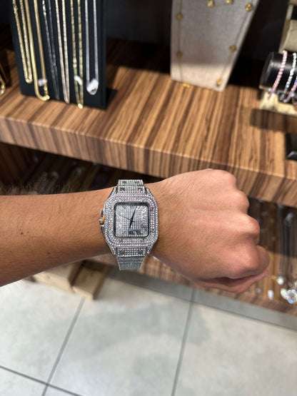 Reloj Crtr Full Iced Plata All In Men Joyeria