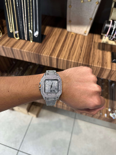 Reloj Crtr Full Iced Plata All In Men Joyeria