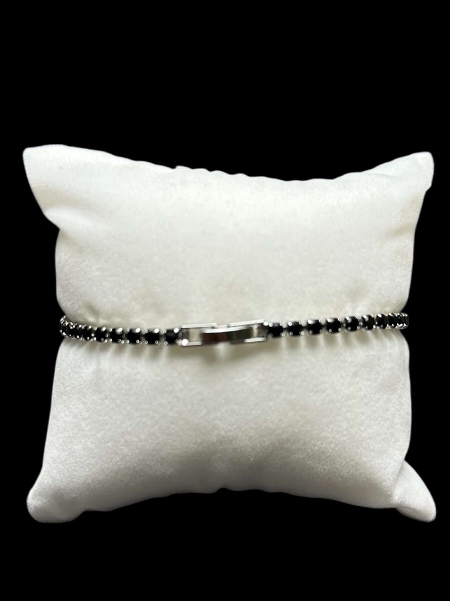Pulsera Tenis 2 mm Plata Negra All In Men Joyeria