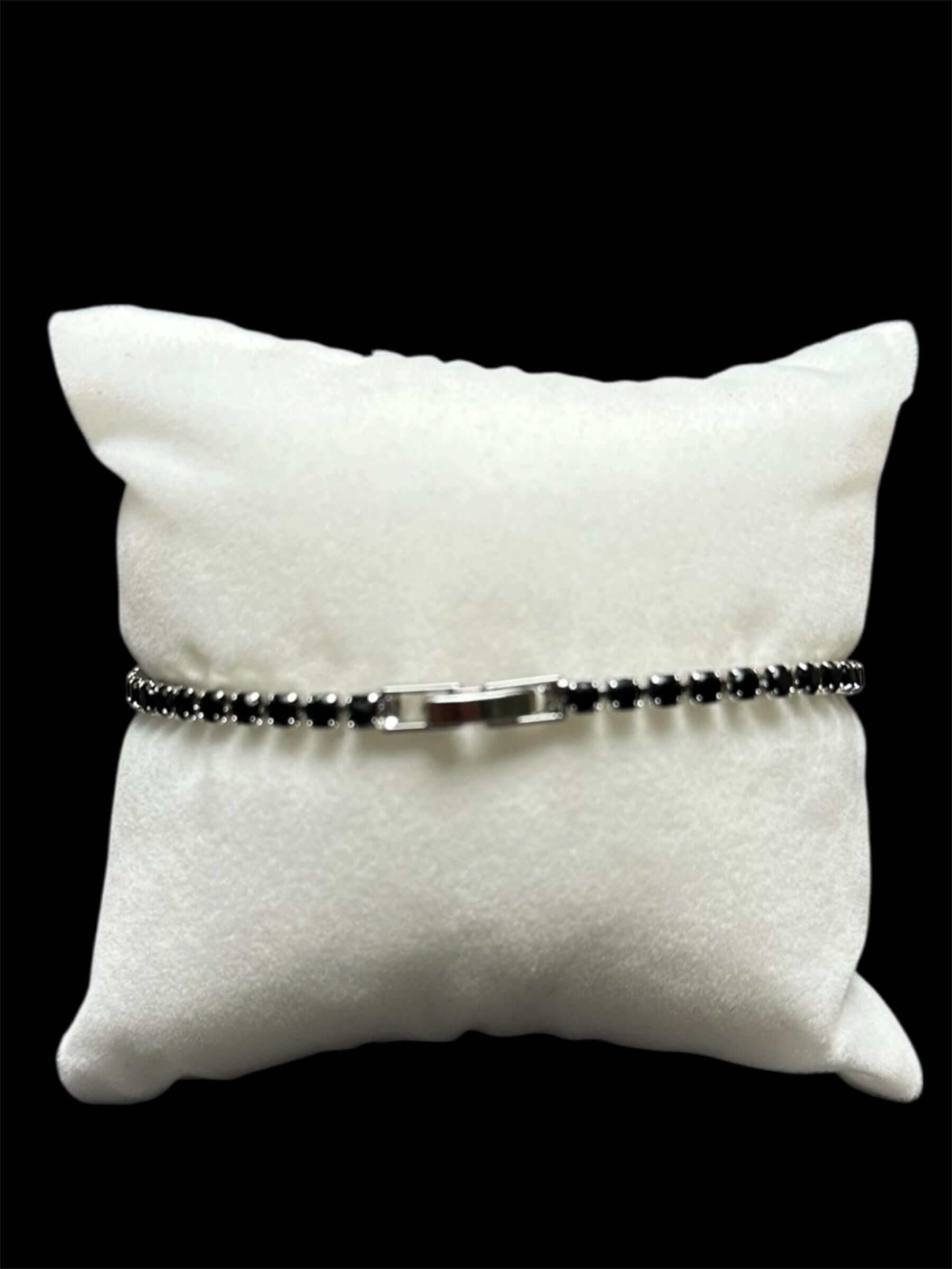 Pulsera Tenis 2 mm Plata Negra All In Men Joyeria