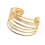 INS Style Wide Edition Titanium Steel Bracelet Geometric Line Exaggerate Personality European and American Bracelet Girl