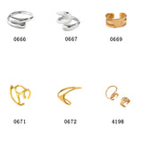 Hip hop minimalist hugging metal ring personality futuristic style geometric opening wholesale ring for women