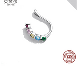 Original Elf Ear Bone Clip Single Sterling Silver S925 Earrings Color Zircon Earrings Ear Clips Single Earrings