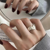 French Retro Irregular Metal Open Ring Female Korean Personality Simple And Versatile Temperament Fashion Ring