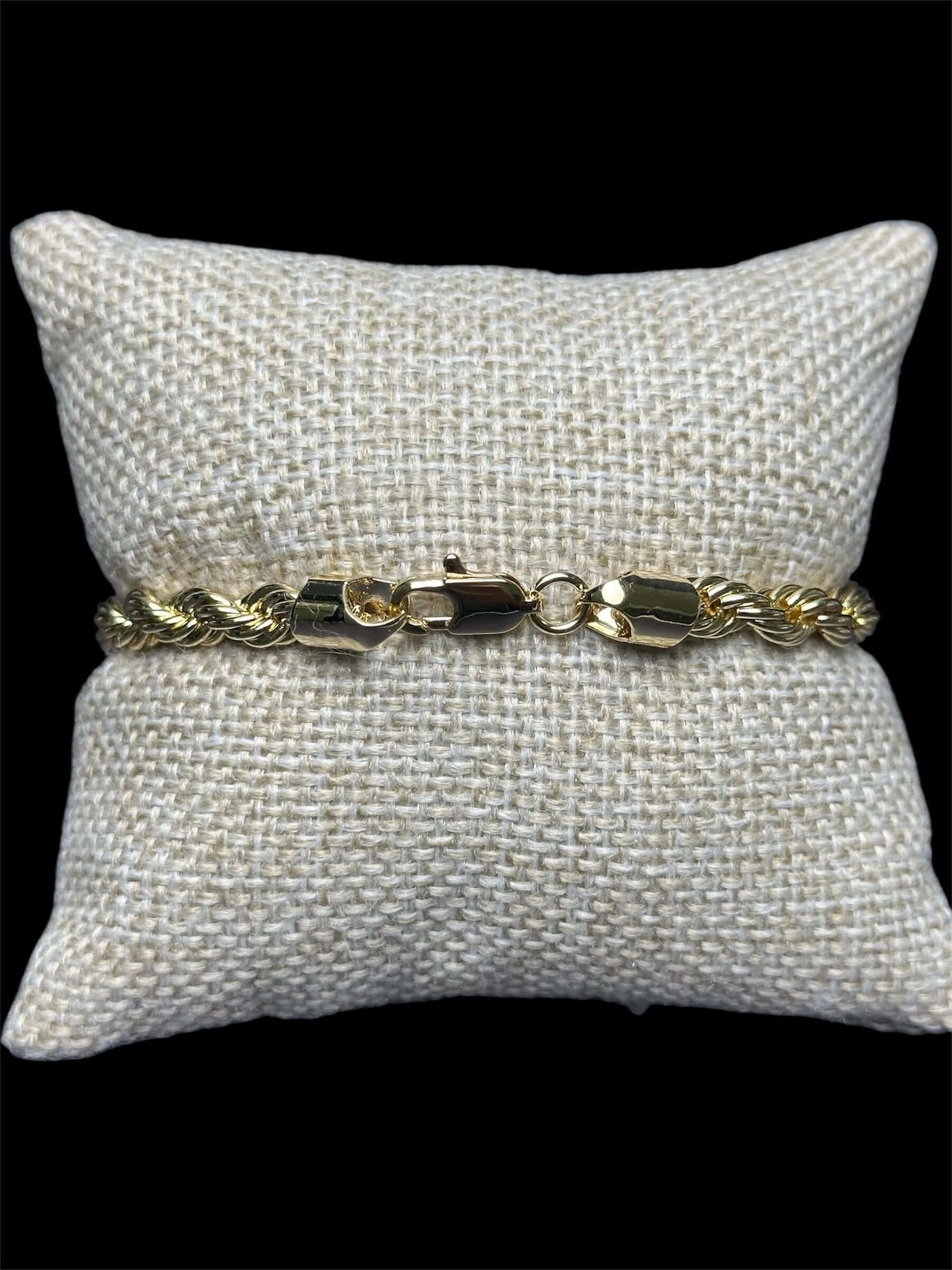Pulsera Torzal 6 mm Oro Laminado 18 K All In Men Joyeria