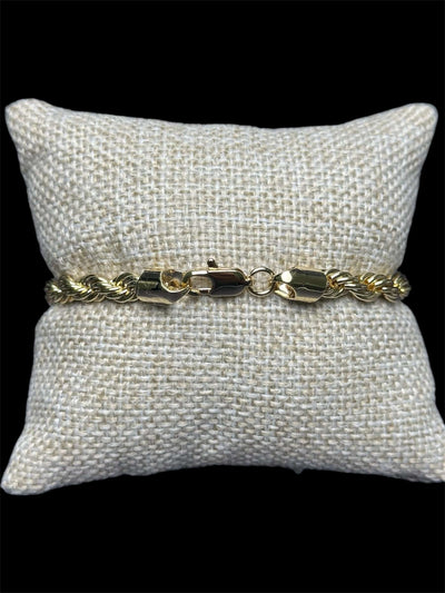 Pulsera Torzal 6 mm Oro Laminado 18 K All In Men Joyeria