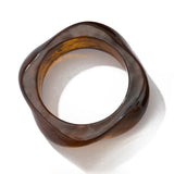 Exaggerated design polygonal translucent bracelet Retro imitation tortoise shell color niche bracelet