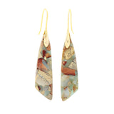 New Bohemian Emperor Stone Geometric Pendant Earrings, European and American Popular Natural Stone Jewelry