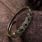 Copper inlaid zircon geometric square colored diamond bracelet
