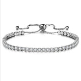 Luxury 4mm Cubic Zirconia Tennis Bracelets Iced Out Chain Crystal Wedding Bracelet For Women Men Gold Silver Color Bracelet