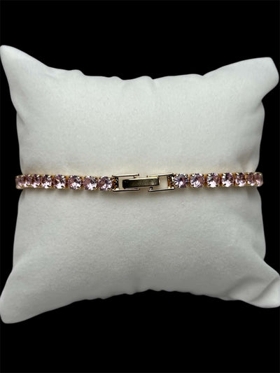 Pulsera Tenis 3 mm Rosa All In Men Joyeria