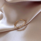 New fashion geometric woven twist open rings Korean classic copper alloy female jewelry girlfriends gift accessories ring