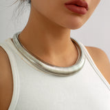 Geometric metal fashion bracelet Bracelet exaggerated snake bone lines African collar