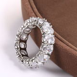 luxury 925 sterling silver wedding band eternity ring for women big gift for ladies love wholesale lots bulk jewelry R4577