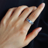 Flower Diamond Ring Anime Jewelry Cartoon Castle Ring Simple Adjustable Opening