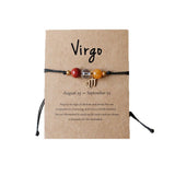 Natural stone beaded tiger eye picture stone bracelet zodiac bracelet