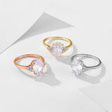 S925 Sliver Moissanite Rings for Women D VVS1 Pear Shape Diamond Engagement Wedding Fine Jewelry Gift