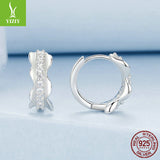 Silver Charm Original Romantic Lace Lace Ear Buckle Earrings Gentle Girl Heart s925 Pure Silver Earrings Earrings Earrings
