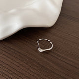 Minority Design Irregular Twisted Metal Open Ring Set Female Korean Personality Simple And Versatile Temperament Ring
