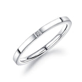 Stainless Steel White Cubic Zirconia Stone Rings Jewelry For Women Girls Trendy Office Rose Gold Finger Rings R19163
