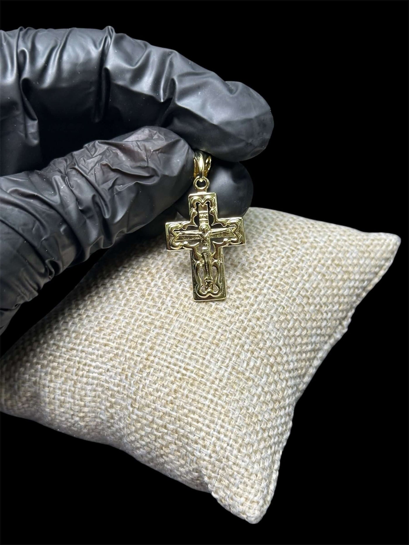 Dije Cruz 3 cm Oro Laminado 18 K All In Men Joyeria