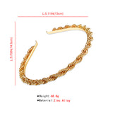 New Hair Hoop Female Heavy Metal Craft Head Hoop Twist Type Retro Hot Selling Hair Accessories