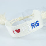 Embroidered Eiffel Tower ethnic style woven ribbon wrist strap Paris Sports Games wristband souvenir from France