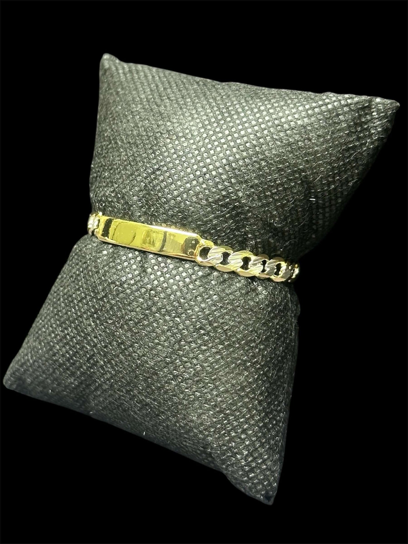 Esclava Niño Barbada Combinada Oro Laminado 18 K All In Men Joyeria