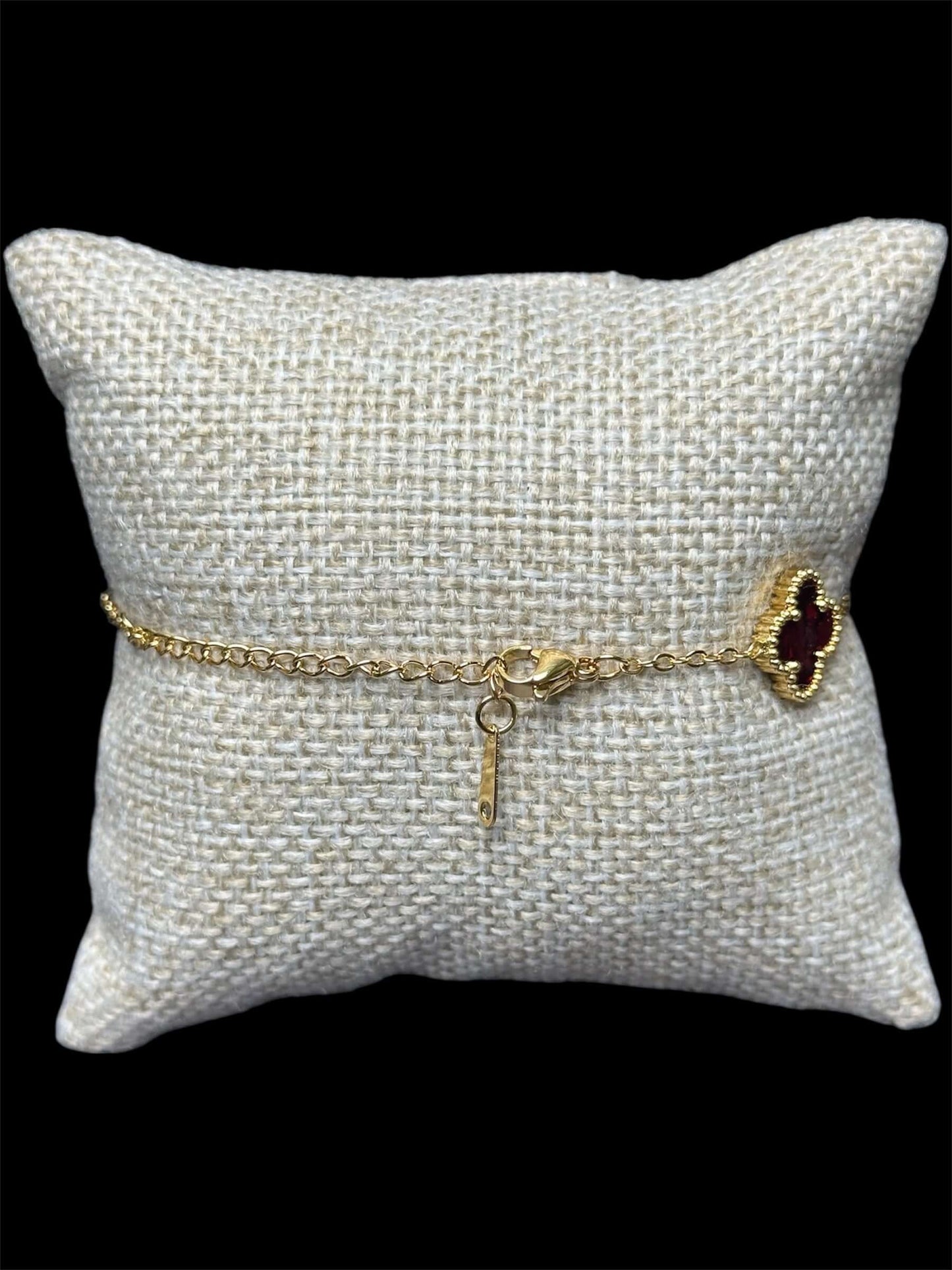 Pulsera VC Roja Dorada Acero Inoxidable All In Men Joyeria