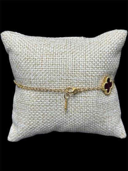 Pulsera VC Roja Dorada Acero Inoxidable All In Men Joyeria