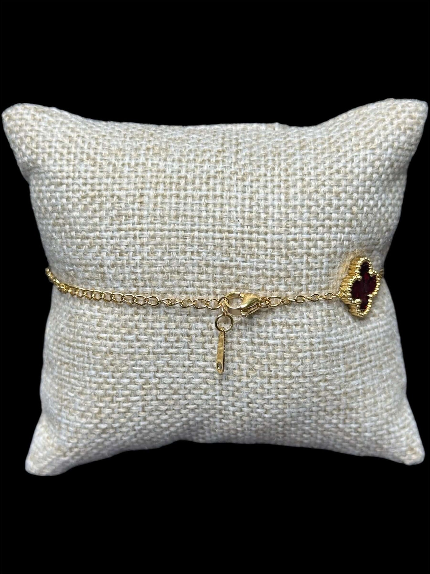 Pulsera VC Roja Dorada Acero Inoxidable All In Men Joyeria