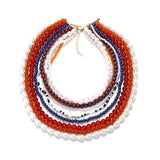 European and American light luxury design beaded clavicle chain